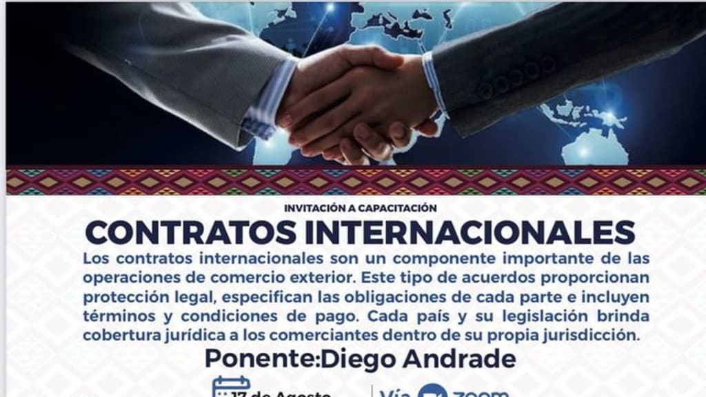 La Secretaría de Desarrollo Económico de Oaxaca te invita a la capacitación gratis Contratos Internacionales