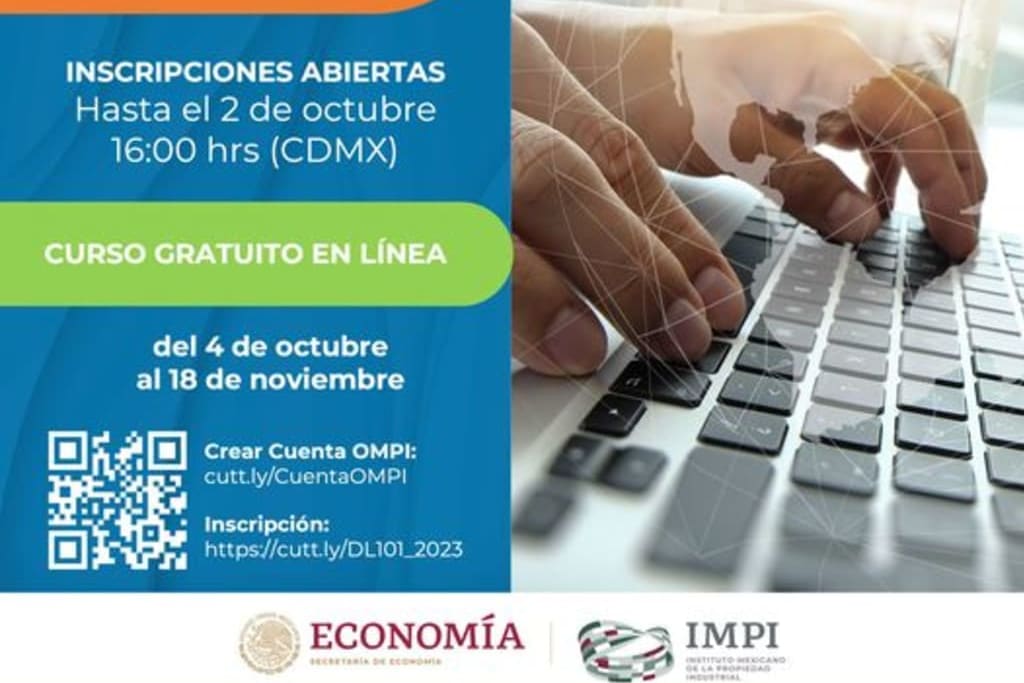 IMPI te invita al curso en línea gratis sobre Propiedad Industrial, no te lo pierdas!