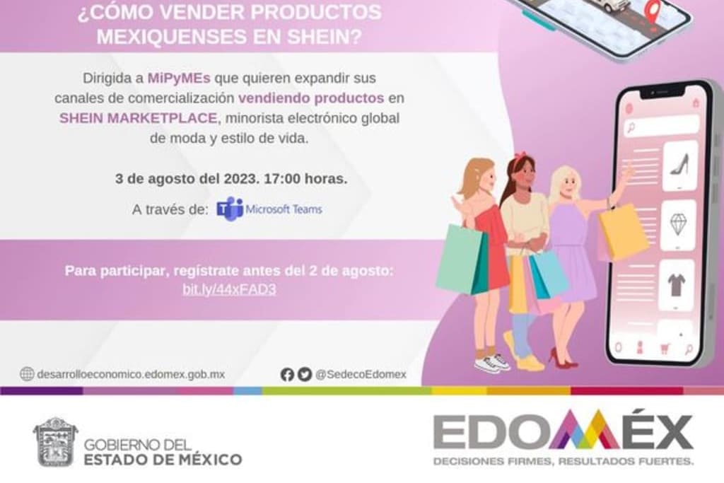 Sedeco Edomex te invita a la plática virtual para que puedas comercializar tus productos a través de Shein