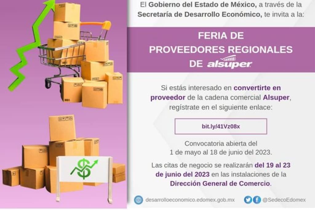 Secretaría de Desarrollo Económico del Estado de México te invita a ser proveedor de importante supermercado, sigue leyendo