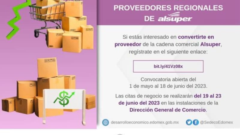 Secretaría de Desarrollo Económico del Estado de México te invita a ser proveedor de importante supermercado, sigue leyendo