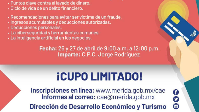 Aprende a utilizar tu tarjeta de crédito de forma óptima y recibe todas las ventajas, el Ayuntamiento de Mérida te capacita