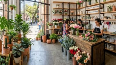 Comercio al por menor de plantas y flores naturales