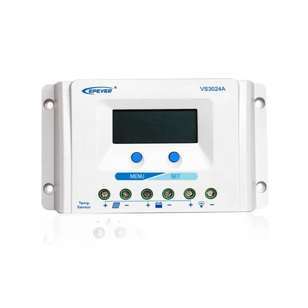 شارژکنترلر 30 آمپر LCD دار PWM برند ای پی اور مدل VS3024A شارژکنترلر 30 آمپر LCD دار PWM برند ای پی اور مدل VS3024A