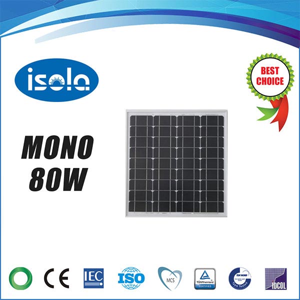 پنل خورشیدی 80 وات مونوکریستال برند آی سولا پنل خورشیدی 80 وات مونوکریستال برند آی سولا