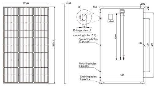 پنل خورشیدی 315 وات مونوکریستال برند JA پنل خورشیدی 315 وات مونوکریستال برند JA