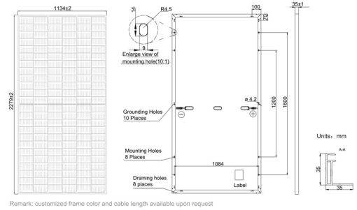 پنل خورشیدی 540 وات برند JA SOLAR پنل خورشیدی 540 وات برند JA SOLAR