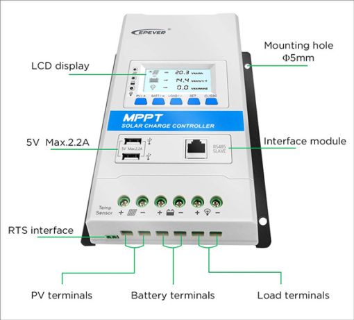 شارژکنترلر MPPT پنل خورشیدی برند ای پی اور سری TRIRON شارژکنترلر MPPT پنل خورشیدی برند ای پی اور سری TRIRON