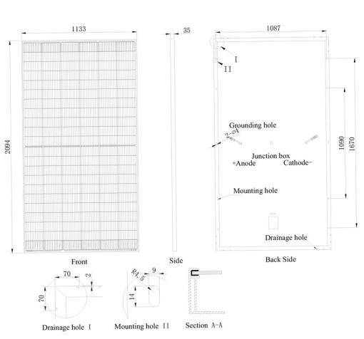 پنل خورشیدی 500 وات مونوکریستال برند AE SOLAR پنل خورشیدی 500 وات مونوکریستال برند AE SOLAR
