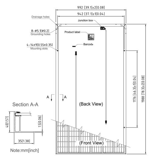 پنل خورشیدی 380 وات مونوکریستال برند سانتک پنل خورشیدی 380 وات مونوکریستال برند سانتک