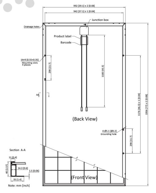 پنل خورشیدی 315 وات پلی کریستال برند سانتک پنل خورشیدی 315 وات پلی کریستال برند سانتک