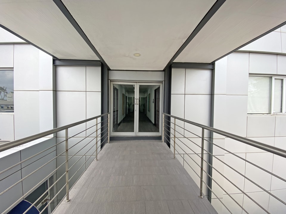 View of entrance into office spaces