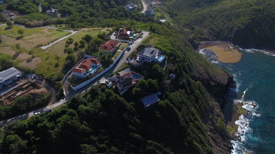 Aerial View - Anse Galet Bay Area to the bottom