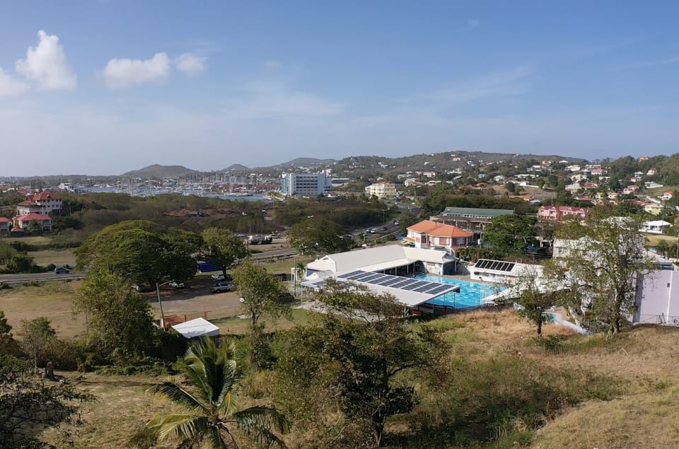 View towards the Rodney Bay Marina