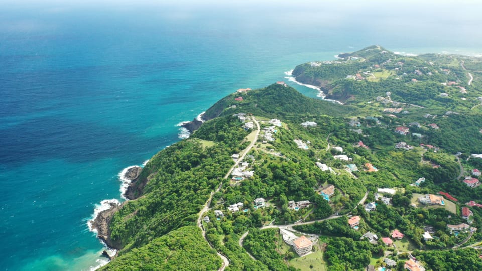 View looking towards The Caribbean Sea