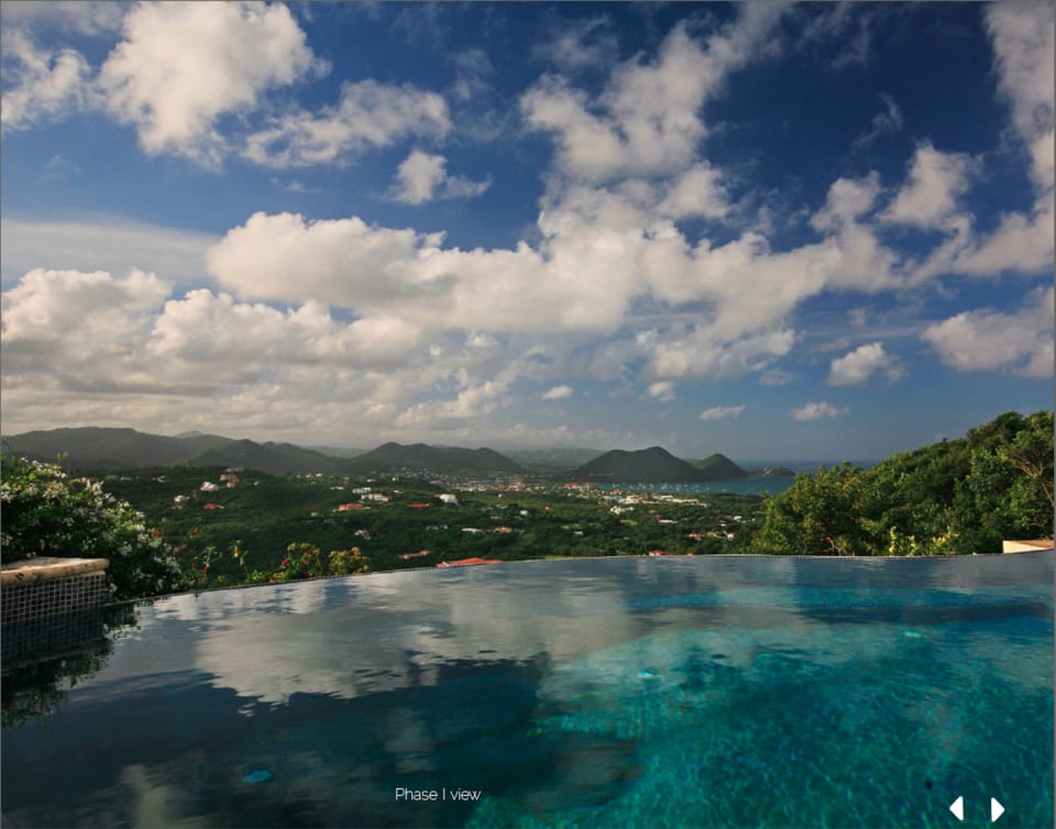 Example of a built home at MDC - View looking towards The Caribbean Sea, Cap Estate and Rodney Bay