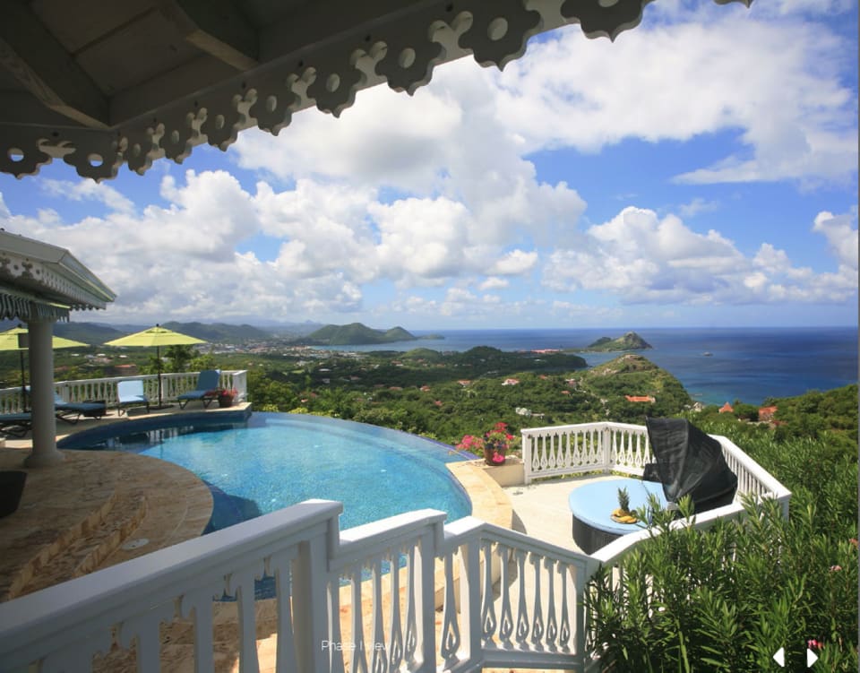 Example of a built home at MDC - View looking towards The Caribbean Sea, Cap Estate and Rodney Bay