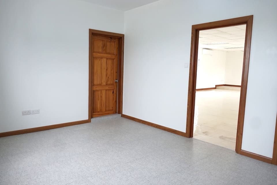 Office 1 - door right is to the washroom and door ahead is towards the open space.