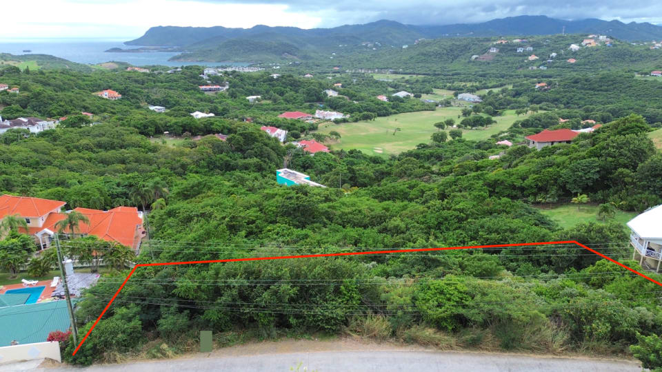 View looking towards the Atlantic Ocean and the Sandals Golf Course