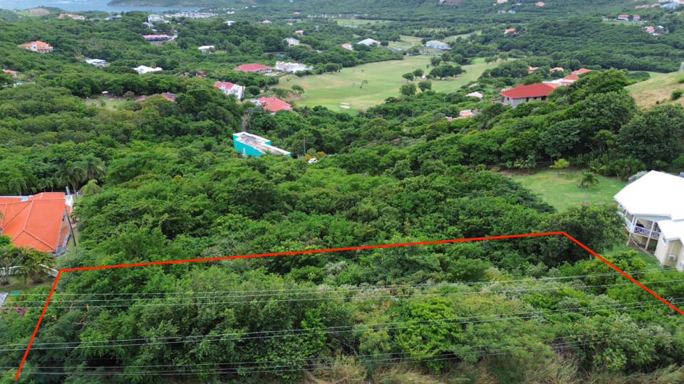 View looking towards the Atlantic Ocean and the Sandals Golf Course