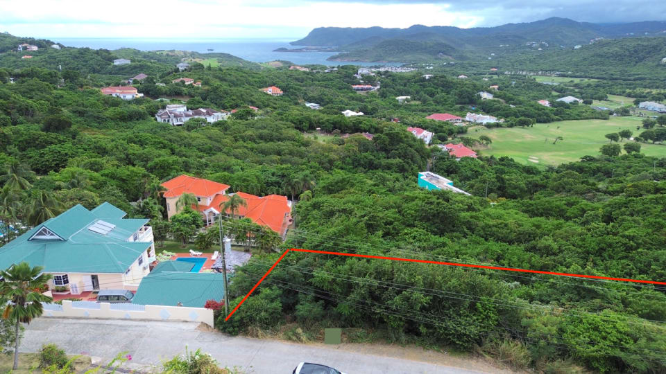 View looking towards the Atlantic Ocean and the Sandals Golf Course