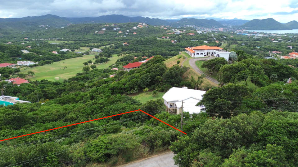 View looking towards the Caribbean Sea and the Sandals Golf Course