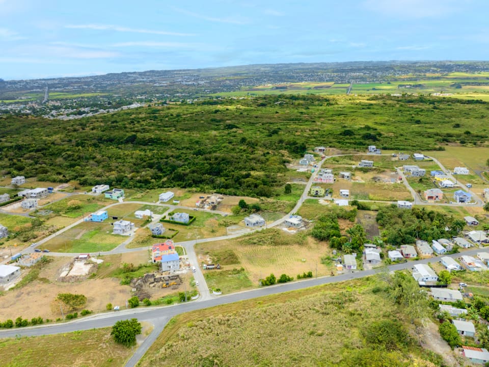 Aerial view of The Grove Development