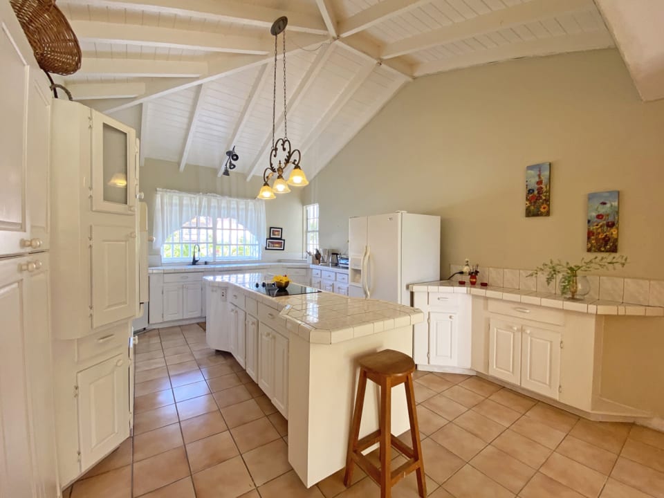 Spacious kitchen for one of the ground floor apartments