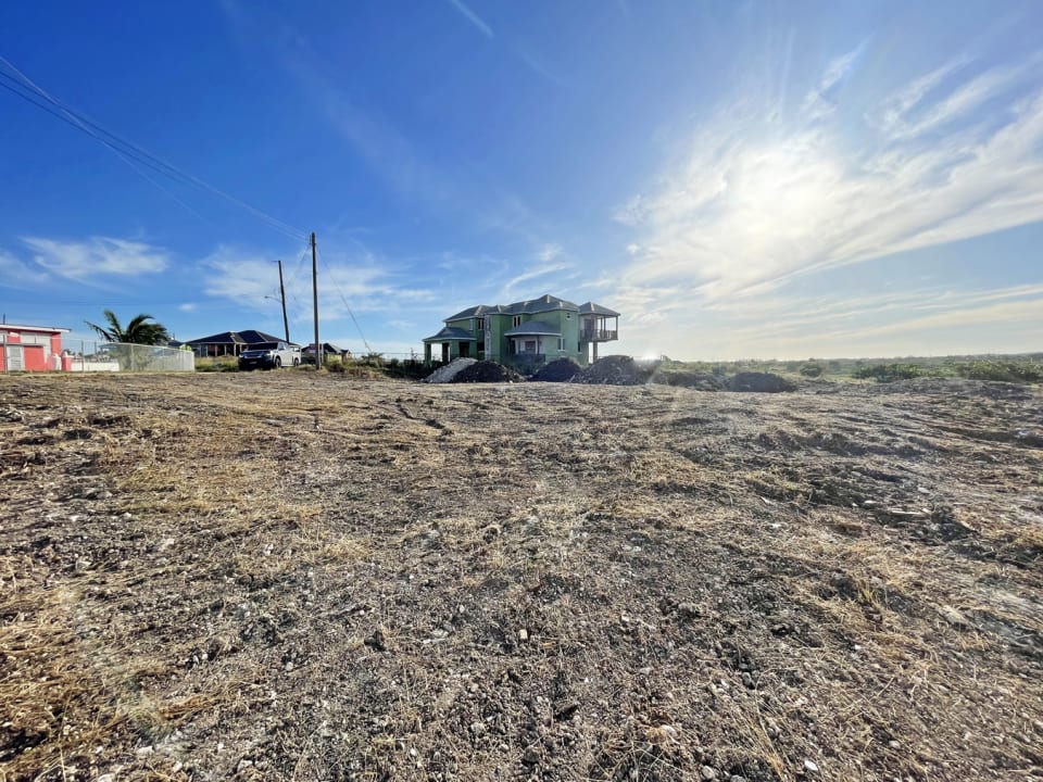 Western view from NE corner of the lot