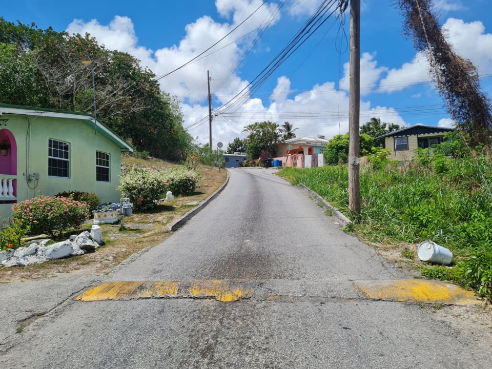 View along Western boundary and public road