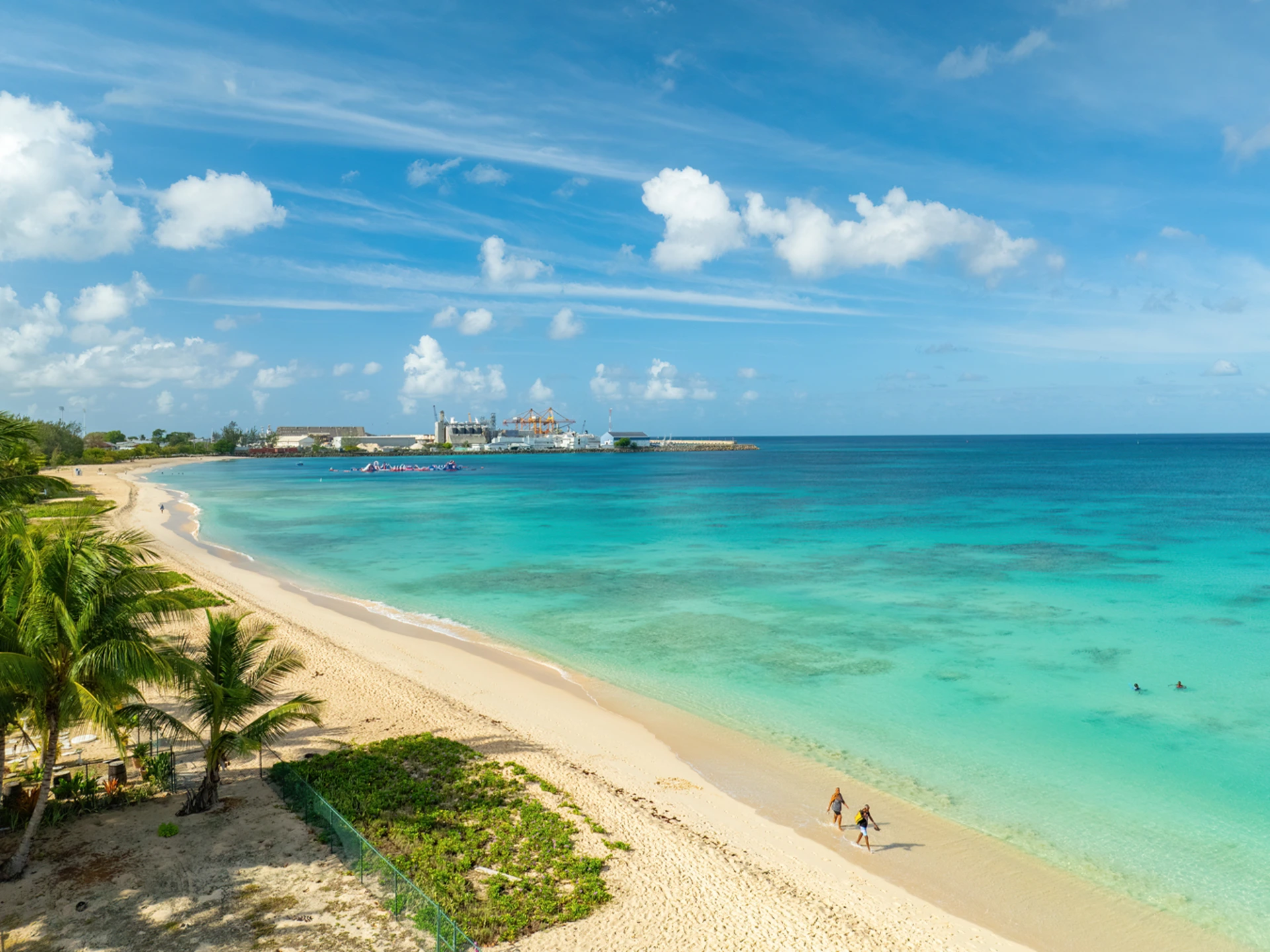 View looking south to historic Bridgetown