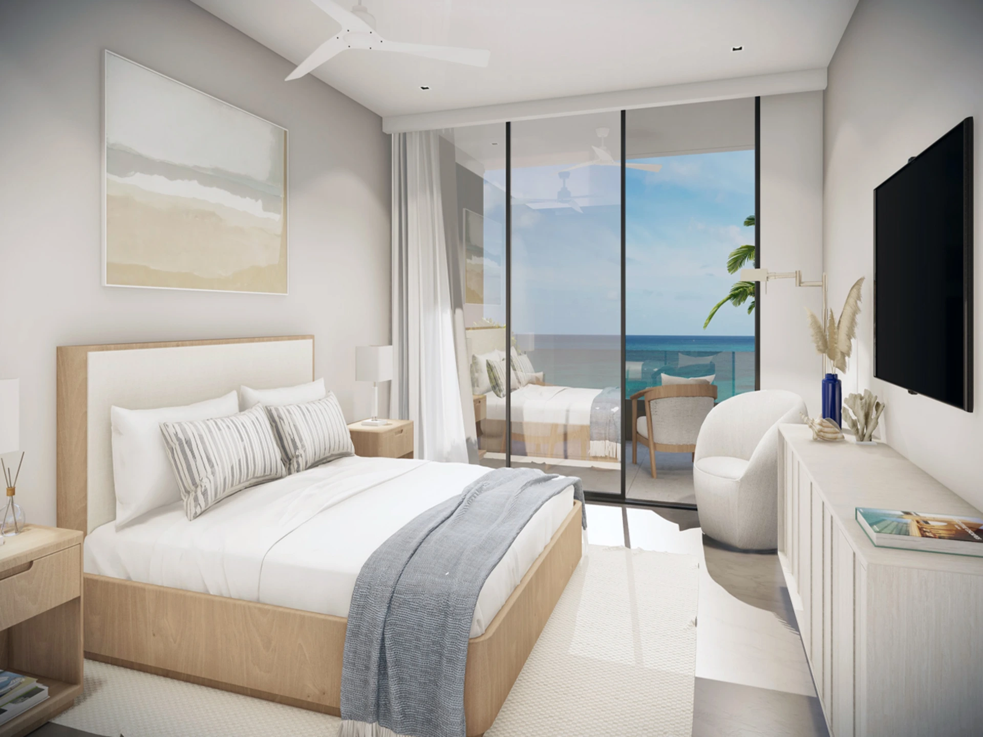 Master Bedroom opens to patio.
