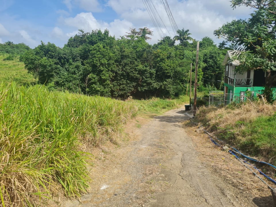 View of access road looking East