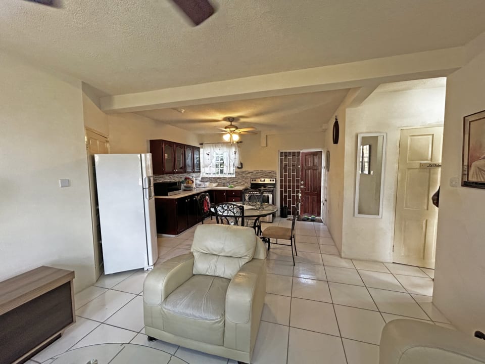 Open plan living and kitchen area