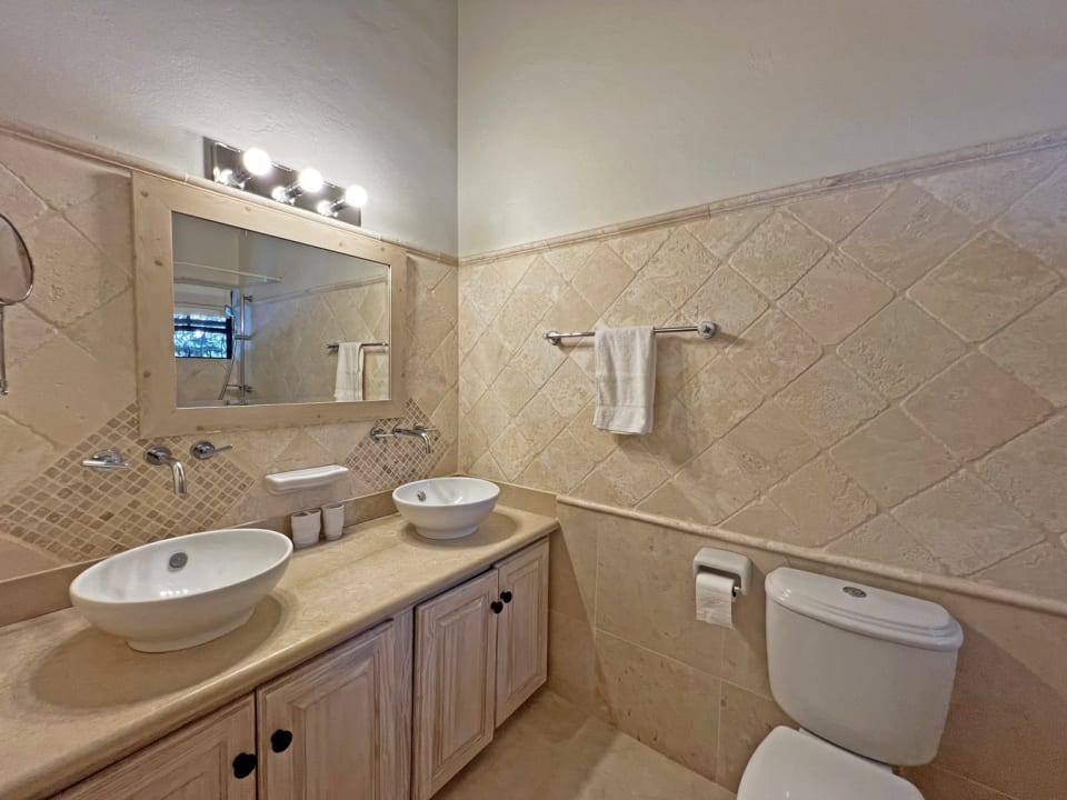 Primary bathroom with double vanity