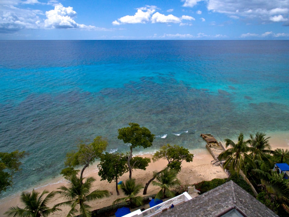 Aerial view of the beach