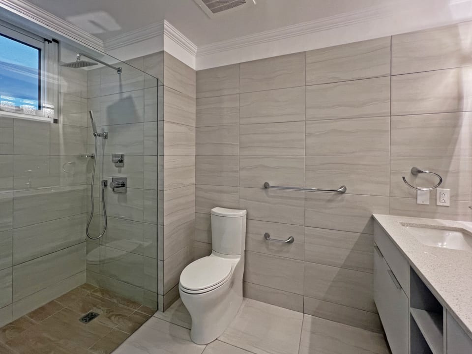 Primary bathroom with walk-in shower