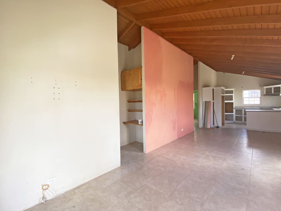 Open-plan living/dining area