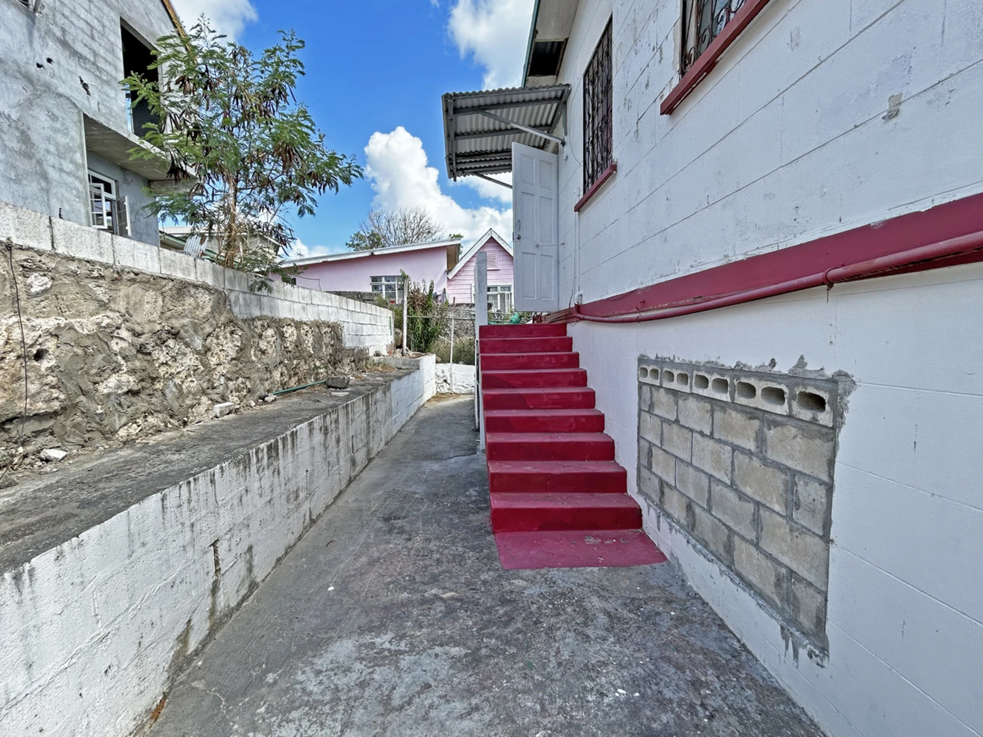 Side entrance