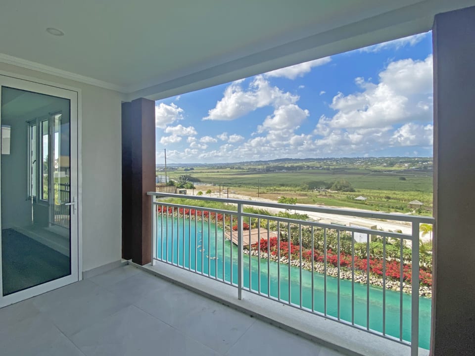 View from patio overlooking the lake