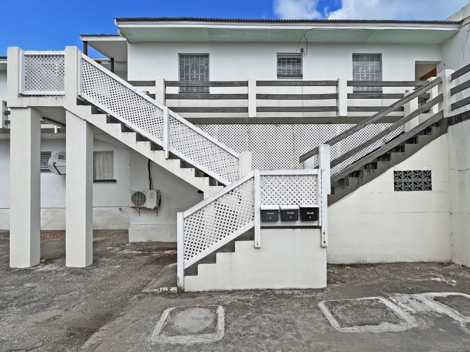 Stairs leading to the apartment