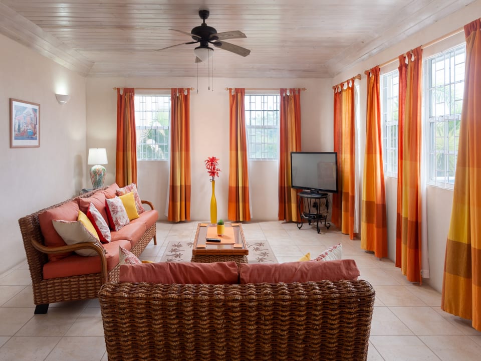 Living room in upper apartment