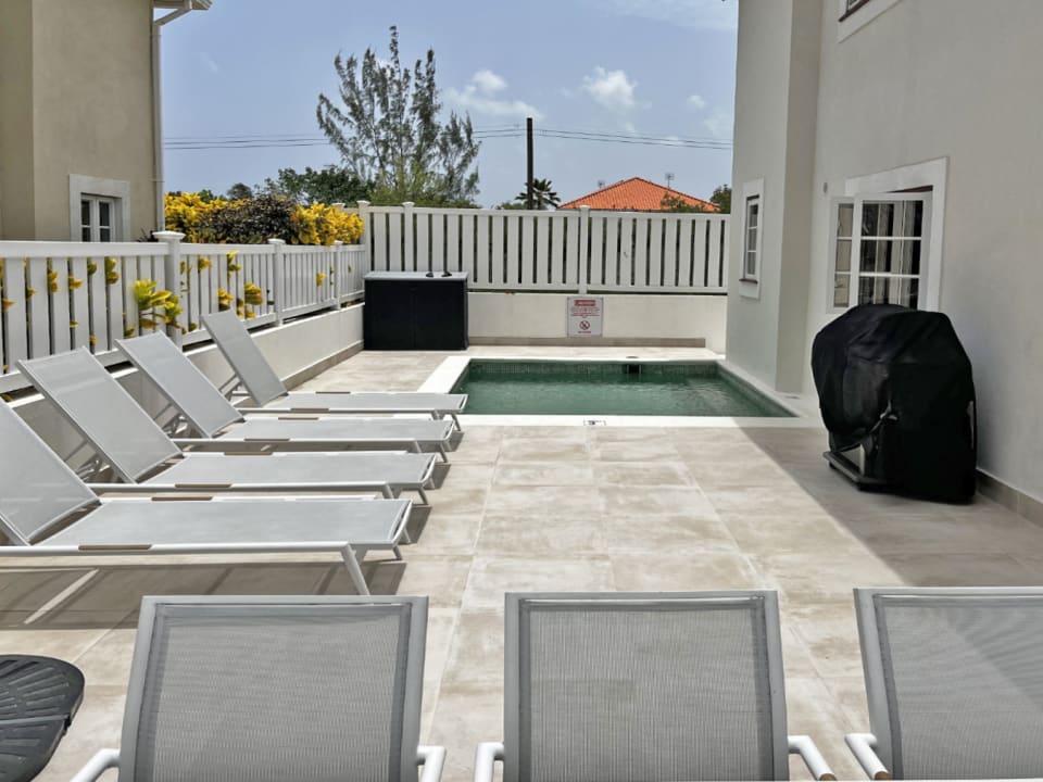 Sundeck area with large plunge pool