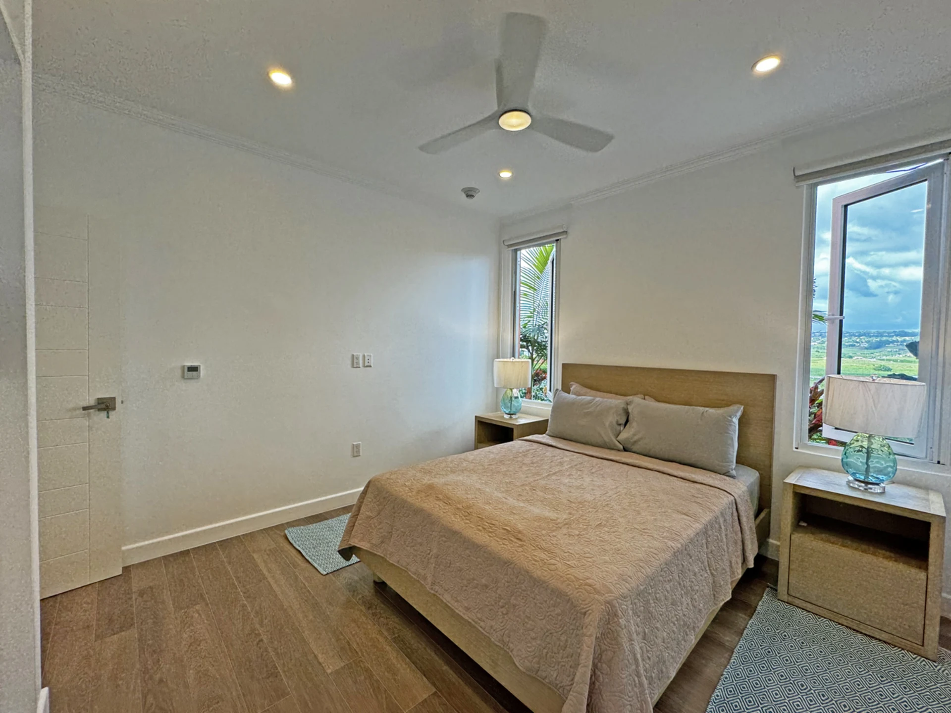 Ceiling fans throughout