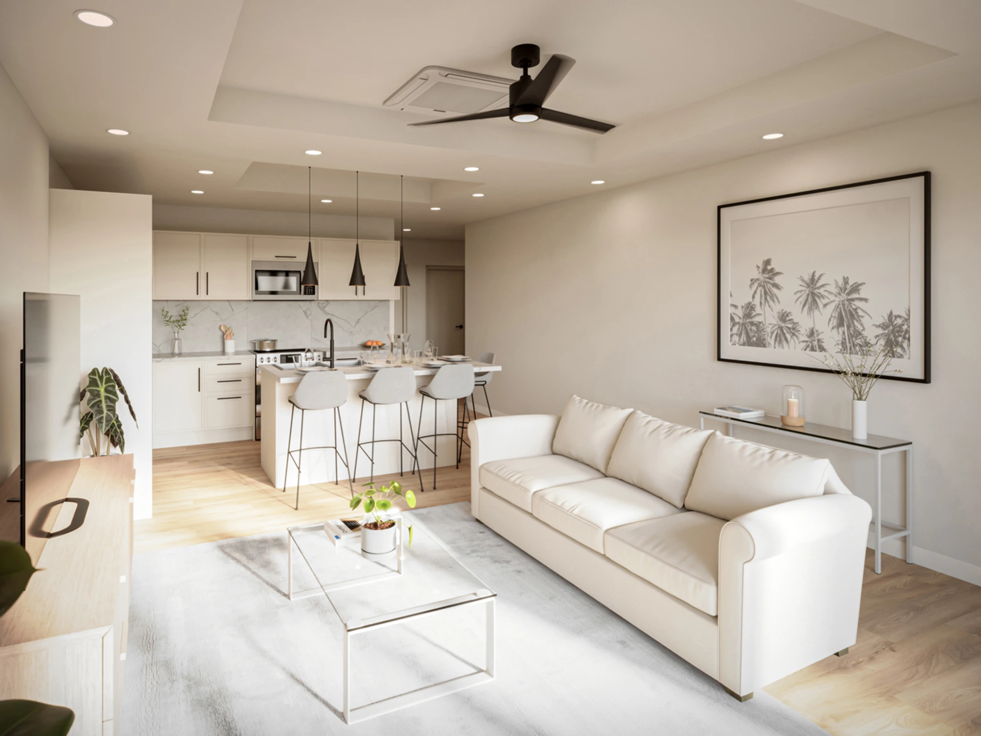 Open Plan Living and kitchen area