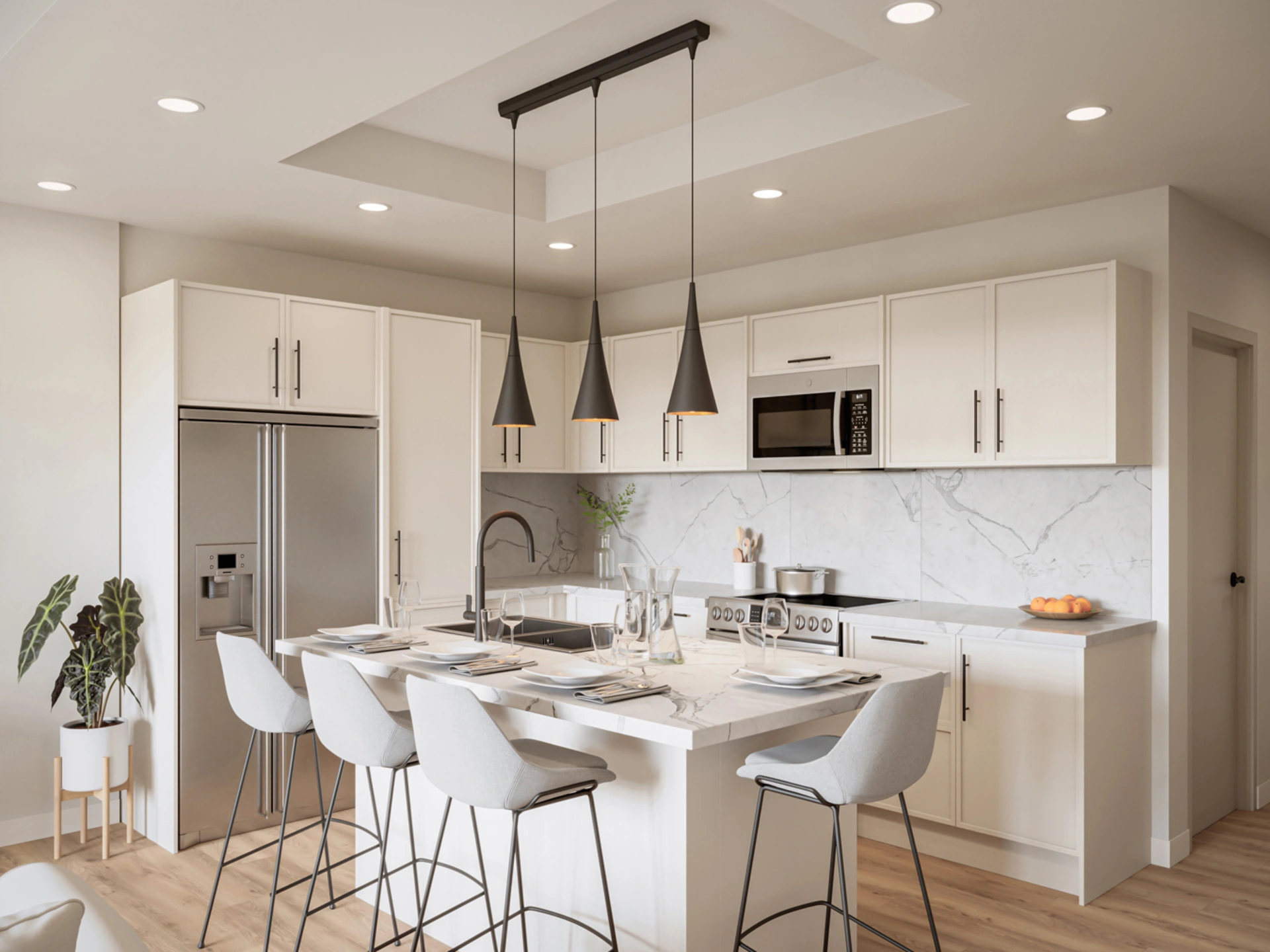 Kitchen outfitted with quality appliances