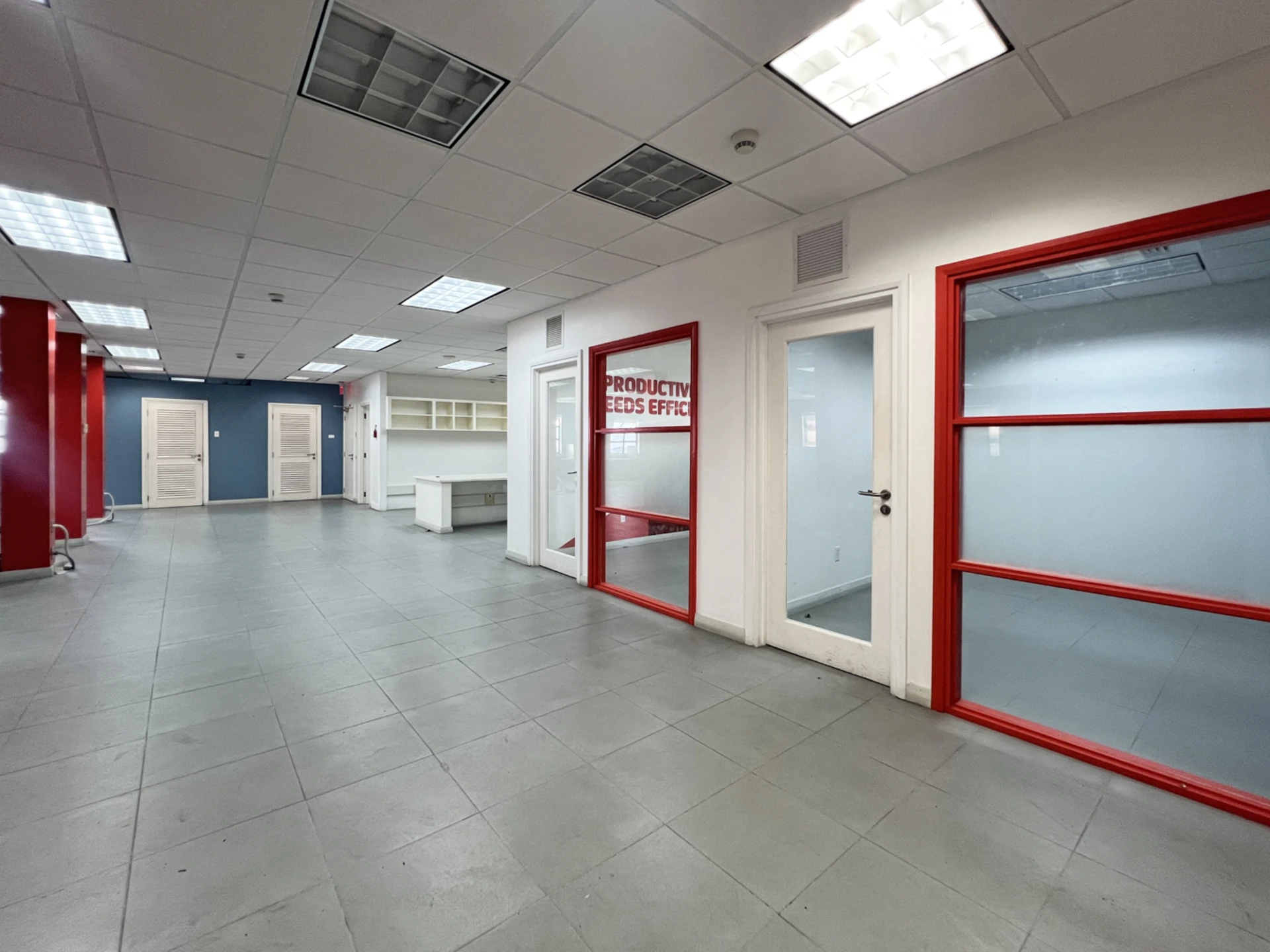 Reception to 3,516 sqft on the third floor. Two private  offices to the right