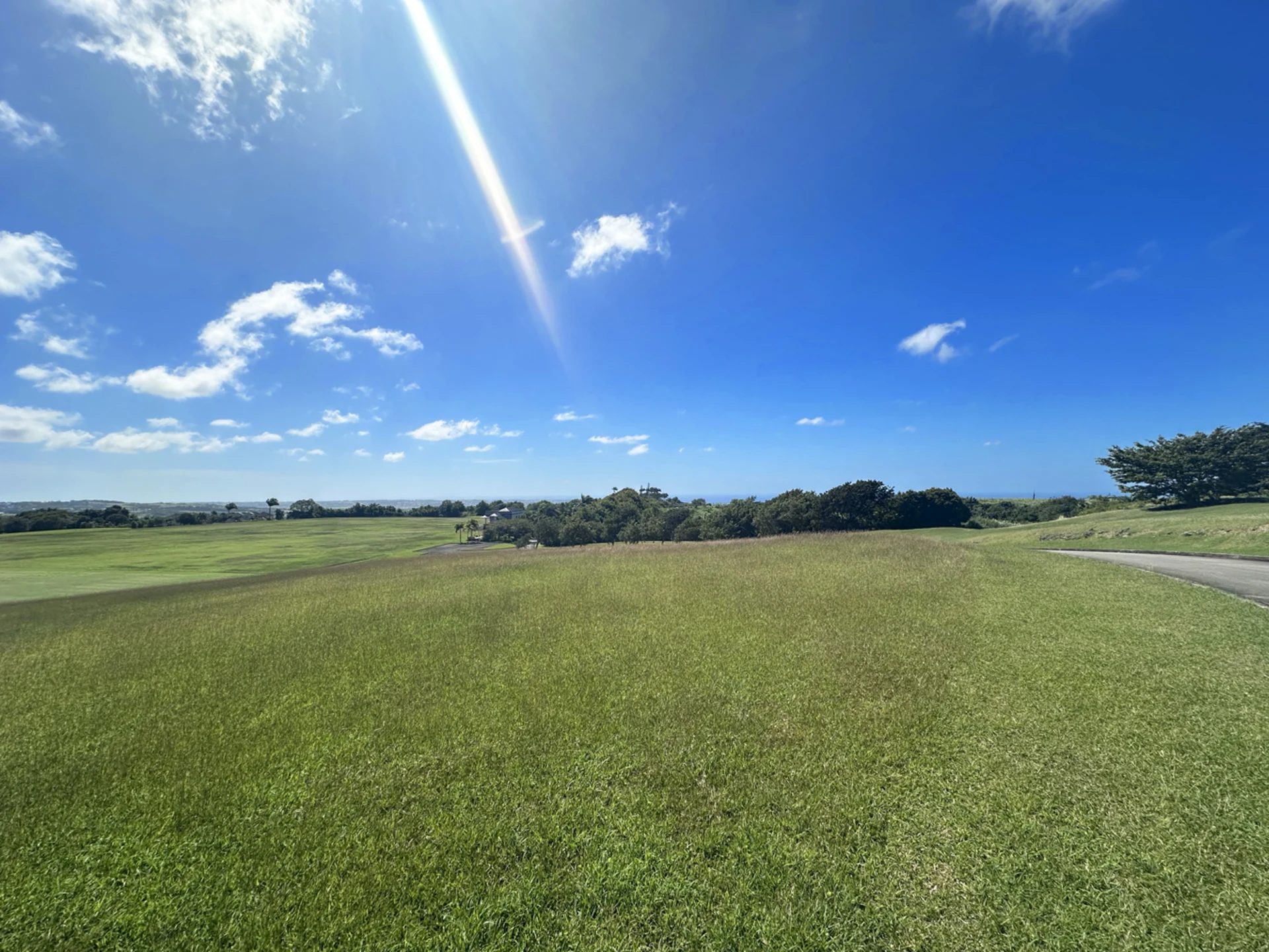 Lovely views to the south west of the plot