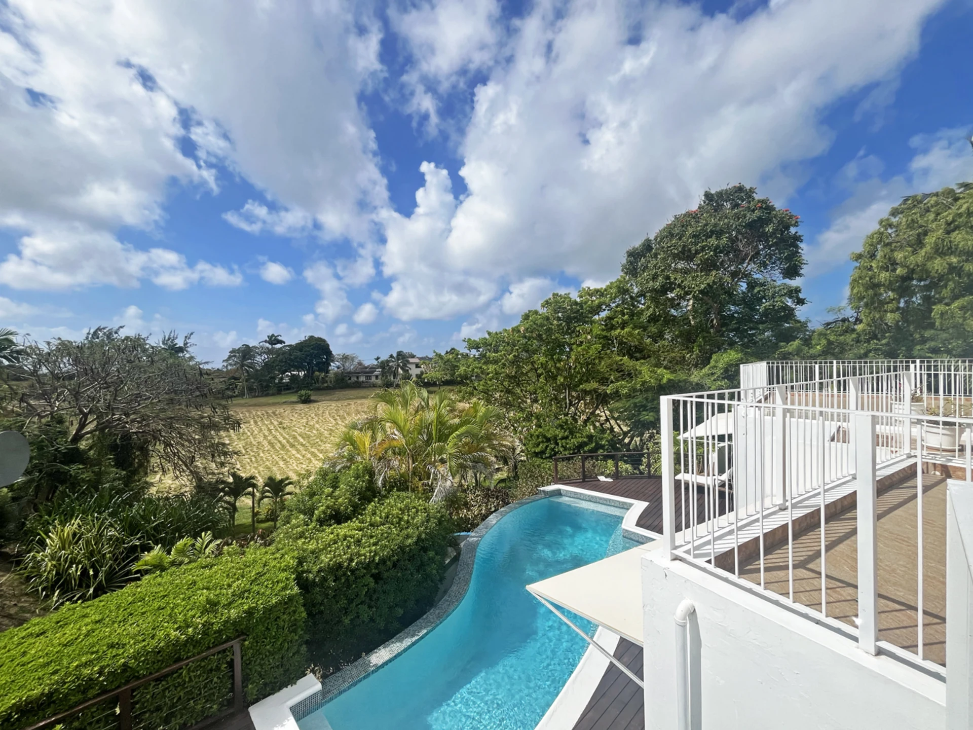 Terrace overlooking the pool