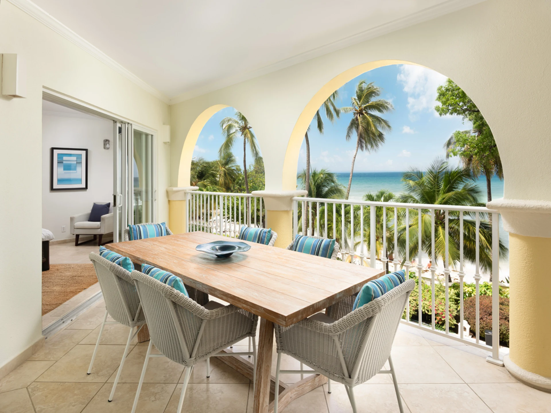Patio with stunning sea views